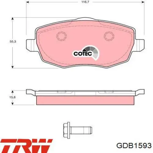 71752991 Fiat/Alfa/Lancia pastillas de freno delanteras