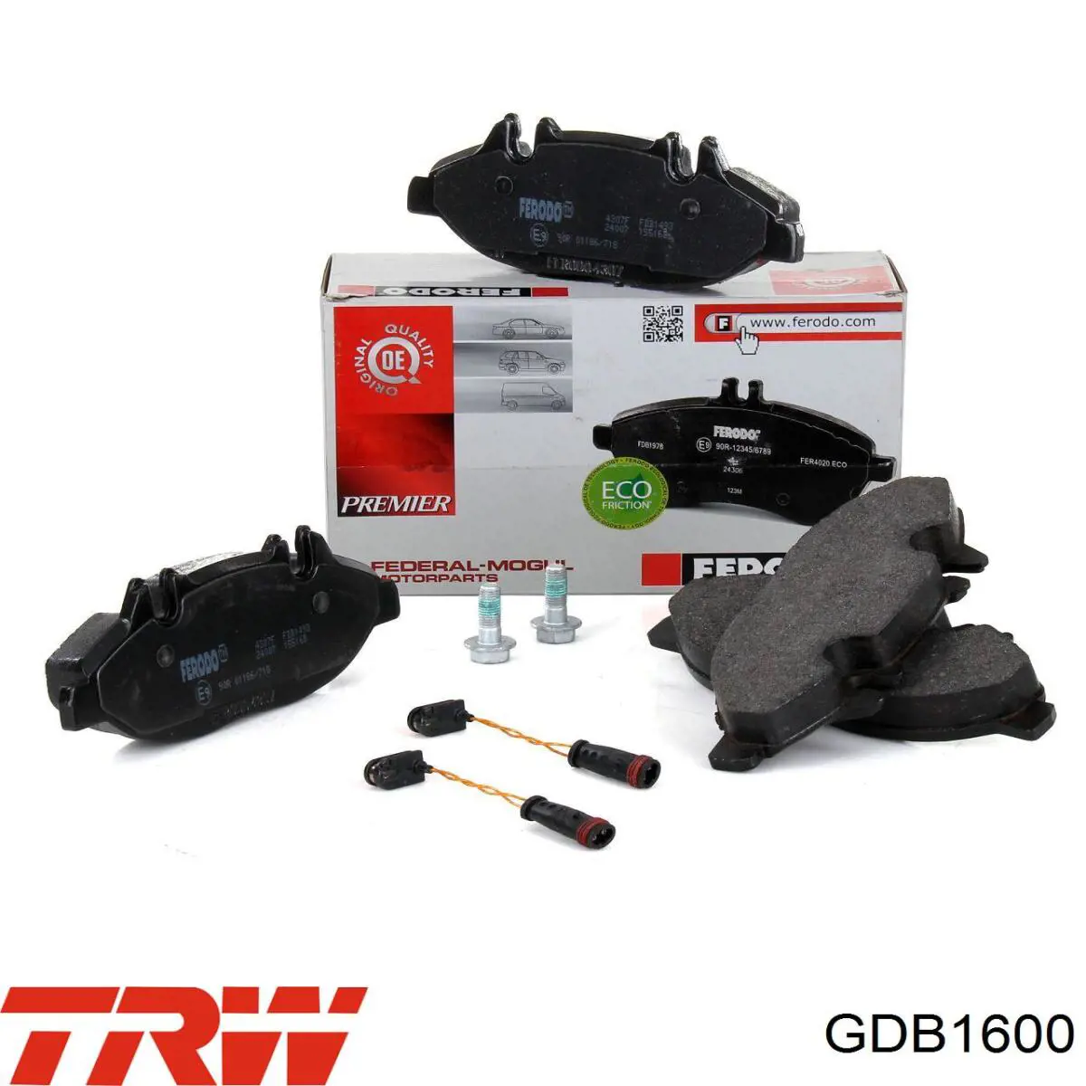 Comprar GDB1600 TRW Pastillas delanteras de freno