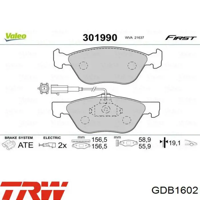 Pastillas de freno delanteras Alfa Romeo 156 932