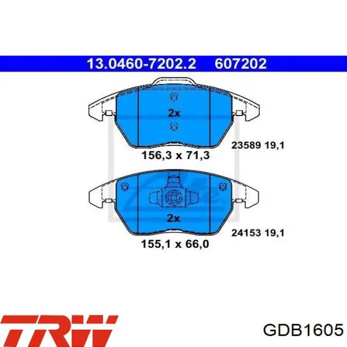Pastillas de freno delanteras Peugeot 307 3B