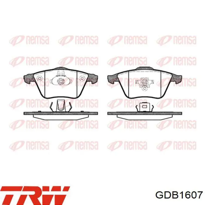 Comprar GDB1607 TRW Pastillas delanteras de freno