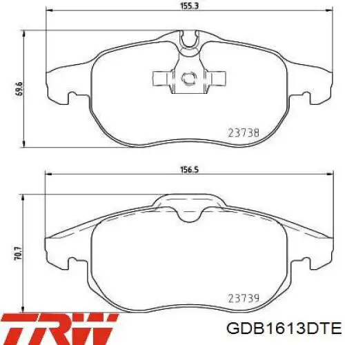 Pastillas de freno delanteras Opel Vectra