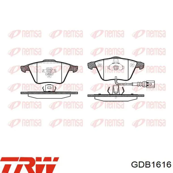 Pastillas de freno delanteras TRW GDB1616