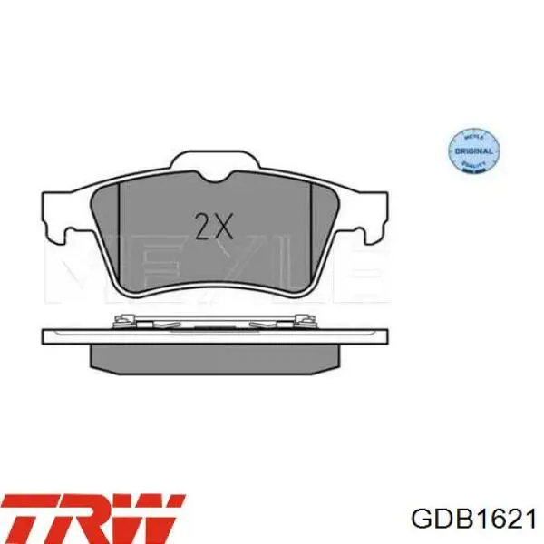 Comprar GDB1621 TRW Pastillas traseras de freno