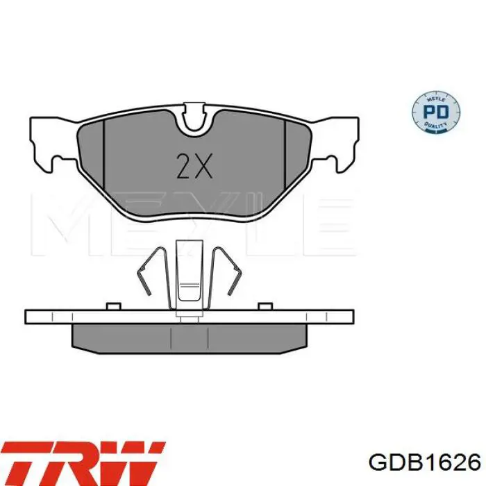 Comprar GDB1626 TRW Pastillas de freno traseras