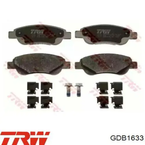 GDB1633 TRW Pastillas delanteras