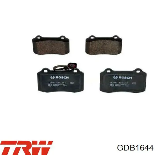 Comprar GDB1644 TRW Pastillas delanteras de freno