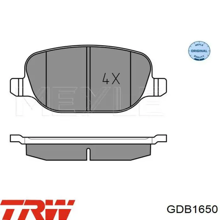  GDB1650 TRW pastillas de freno traseras