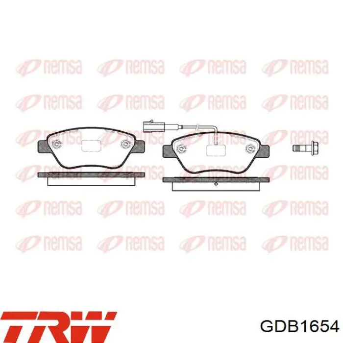 Pastillas de freno GDB1654 TRW