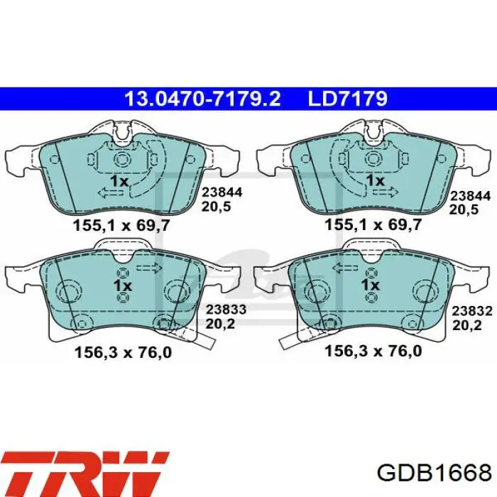 Pastillas de freno delanteras Opel Corsa X12