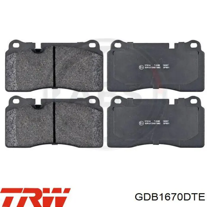Pastillas de freno GDB1670DTE TRW