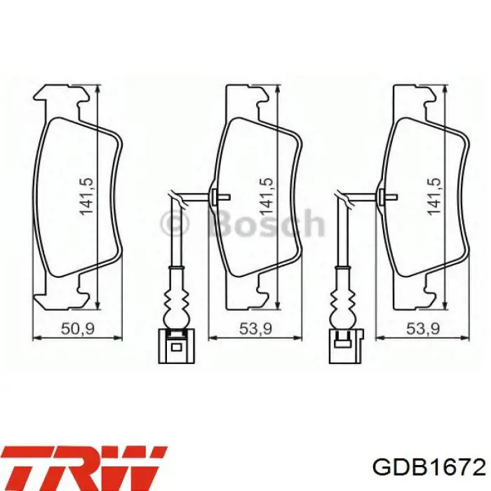 Pastillas traseras de freno TRW GDB1672 precio, desde 40,05 EUR