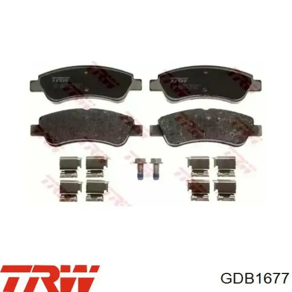 GDB1677 TRW Pastillas delanteras
