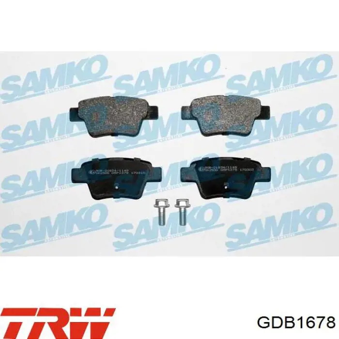 Pastillas de freno traseras GDB1678 TRW