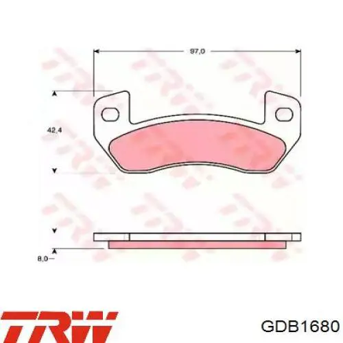 Pastillas traseras de freno TRW GDB1680 precio, desde 47,56 EUR