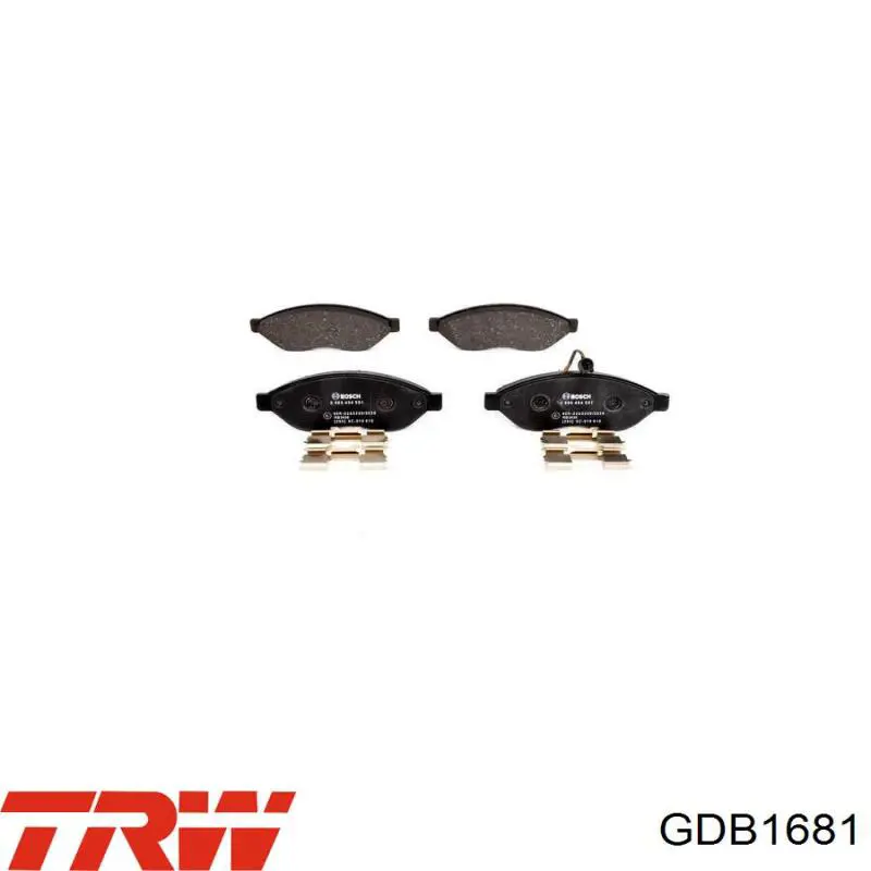 Comprar GDB1681 TRW Pastillas delanteras de freno