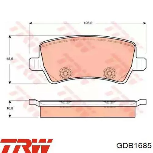 Pastillas traseras TRW GDB1685