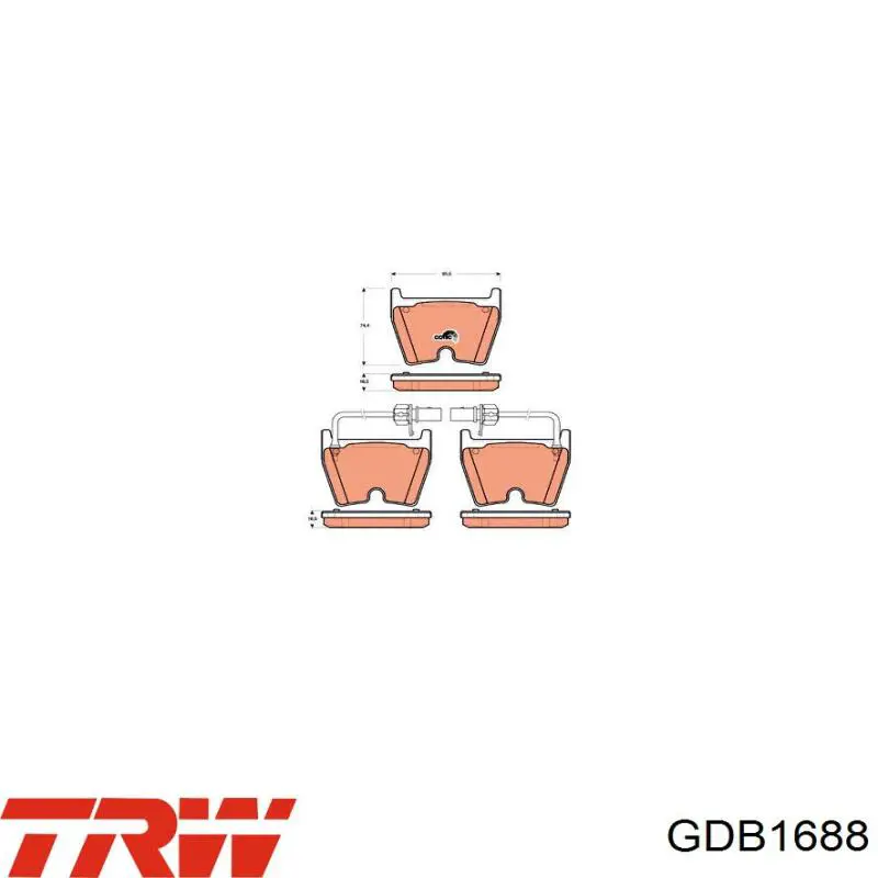 GDB1688 TRW pastillas de freno delanteras
