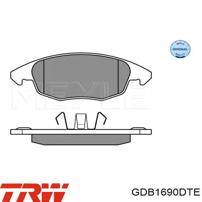 GDB1690DTE TRW pastillas de freno delanteras