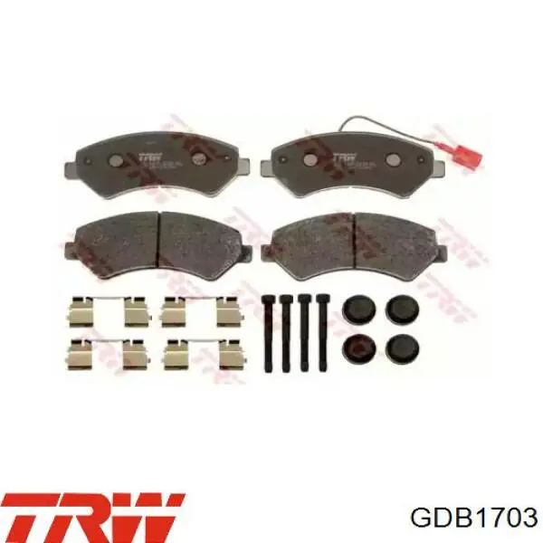 Pastillas de freno GDB1703 TRW