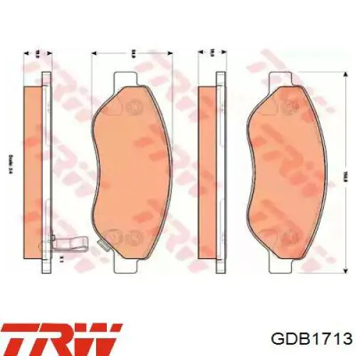 Pastillas freno delanteras TRW GDB1713 precio, desde 34,23 EUR
