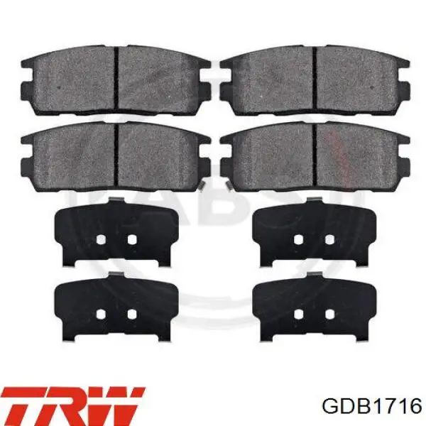 Pastillas de freno traseras GDB1716 TRW
