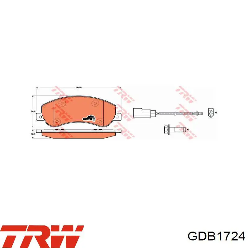 Pastillas freno delanteras TRW GDB1724 precio, desde 34,73 EUR
