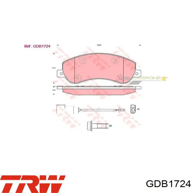 Pastillas de freno delanteras Ford Transit 6 V347/8