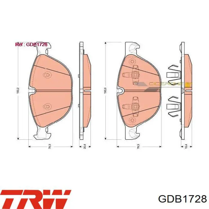 2386133 Ford pastillas de freno delanteras