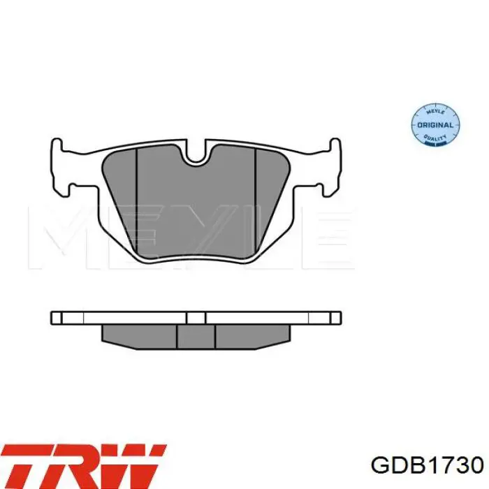Comprar GDB1730 TRW Pastillas de freno traseras