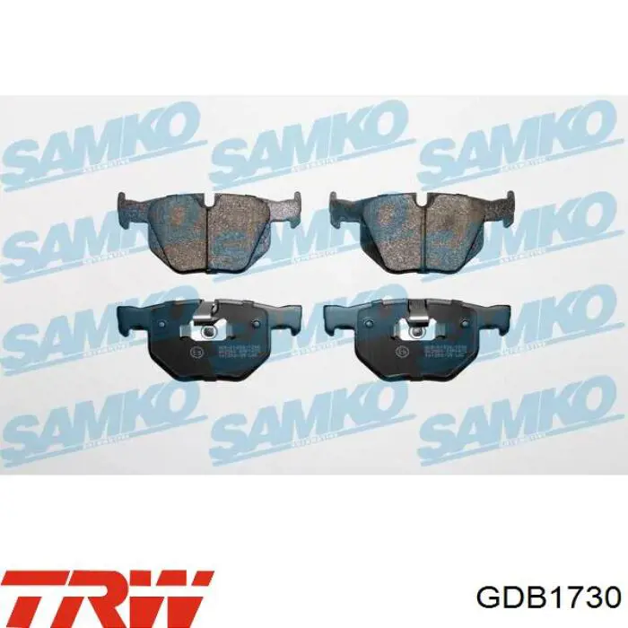 GDB1730 TRW Pastillas freno traseras