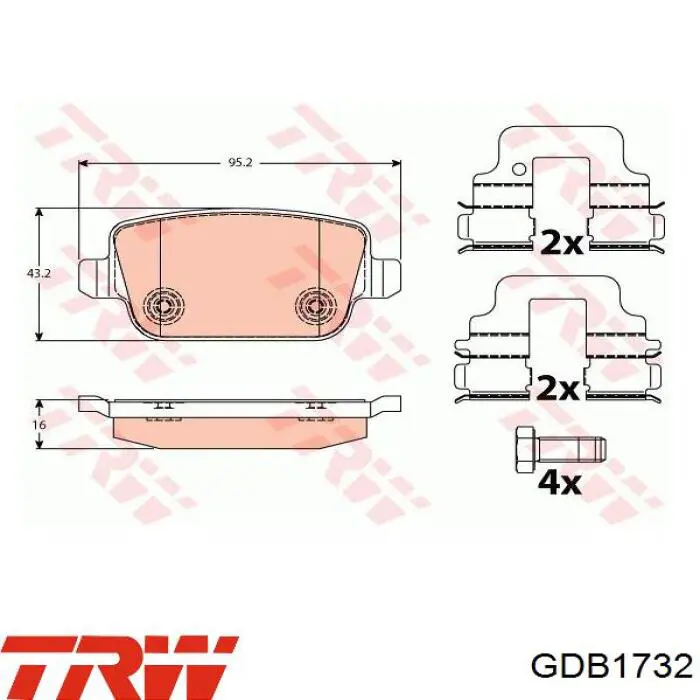 Comprar 2613323 Ford Pastillas de freno traseras