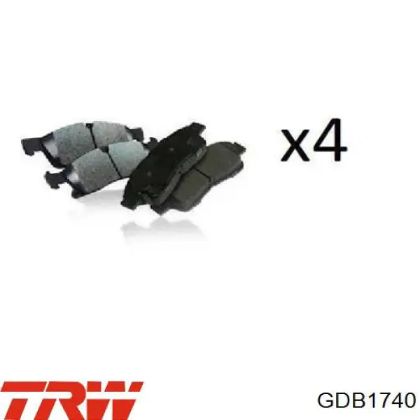 Pastillas de freno traseras GDB1740 TRW