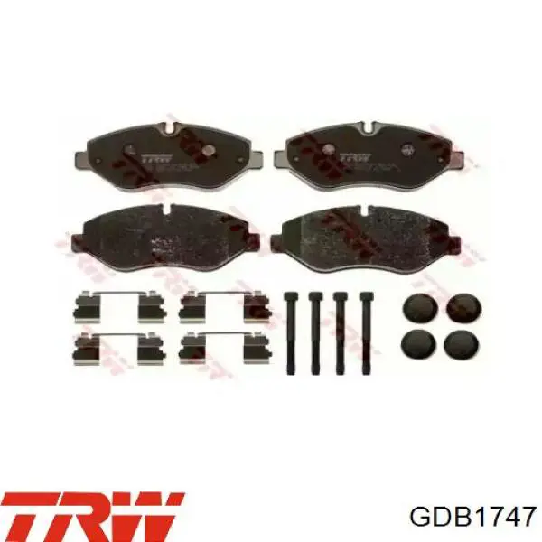 GDB1747 TRW Pastillas delanteras