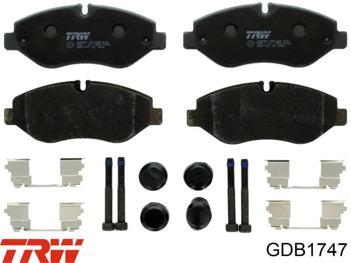 Comprar GDB1747 TRW Pastillas delanteras de freno