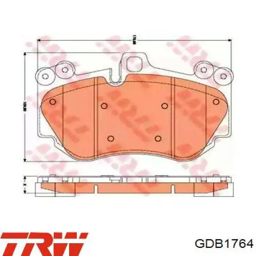 Pastillas de freno GDB1764 TRW