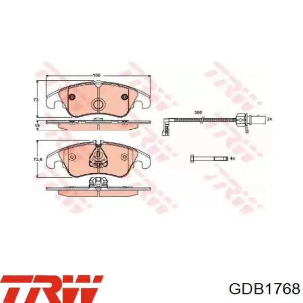 Pastillas de freno delanteras TRW GDB1768