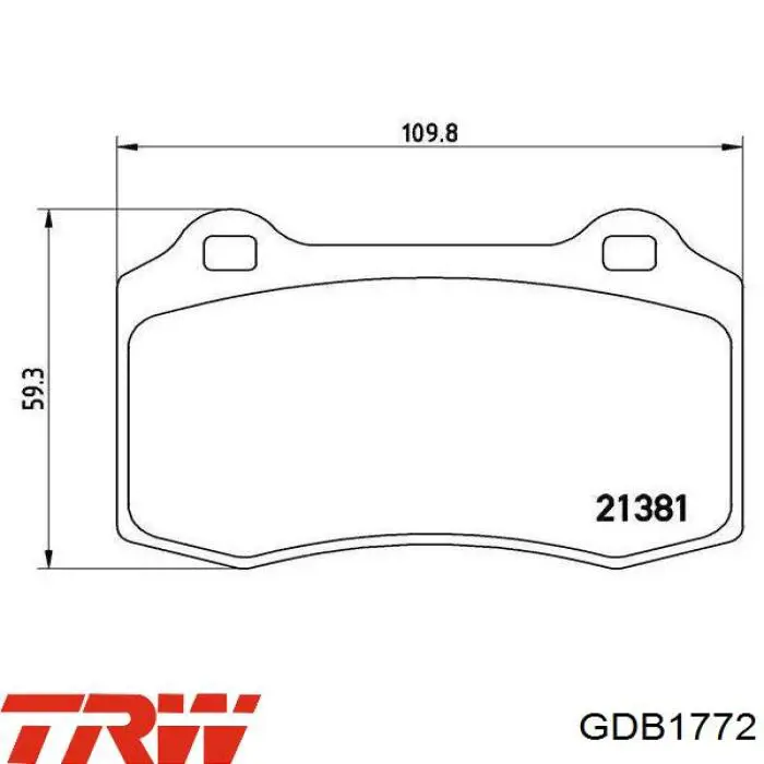 GDB1772 TRW pastillas de freno delanteras
