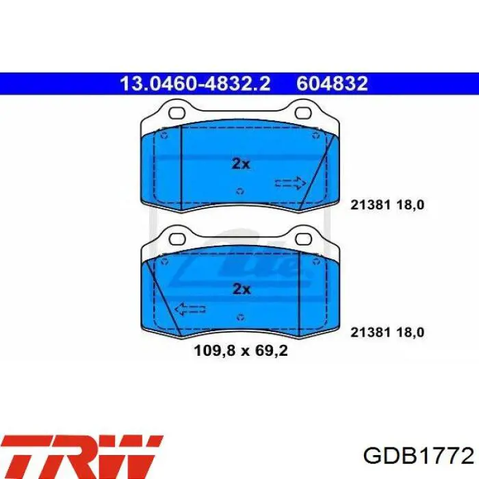 Pastillas de freno 1329156 Ford