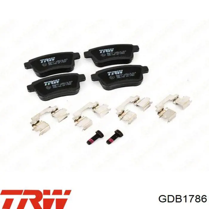 GDB1786 TRW Pastillas freno traseras
