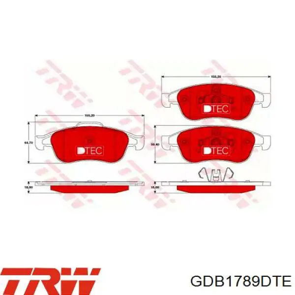 Pastillas freno delanteras TRW GDB1789DTE precio, desde 28,14 EUR