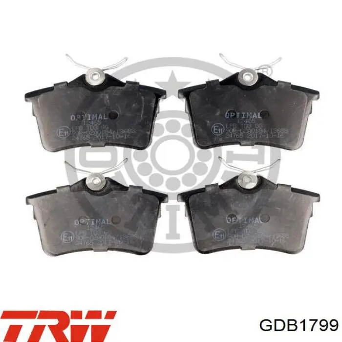 Comprar GDB1799 TRW Pastillas de freno traseras