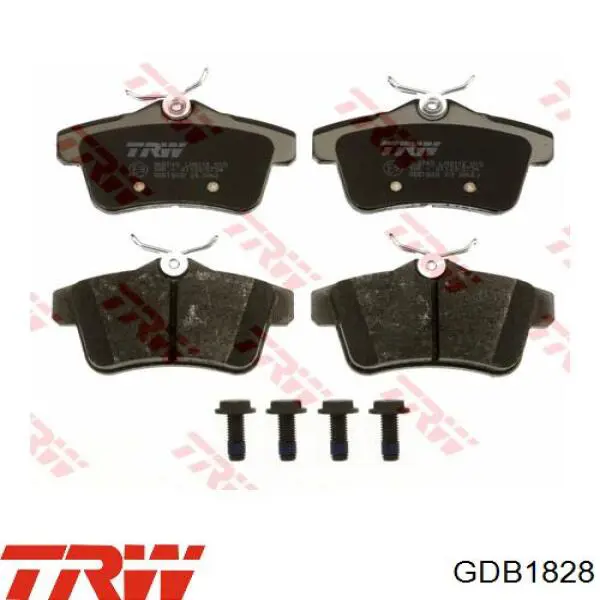 GDB1828 TRW Pastillas freno traseras