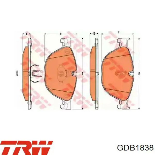 Pastillas freno delanteras TRW GDB1838 precio, desde 56,87 EUR