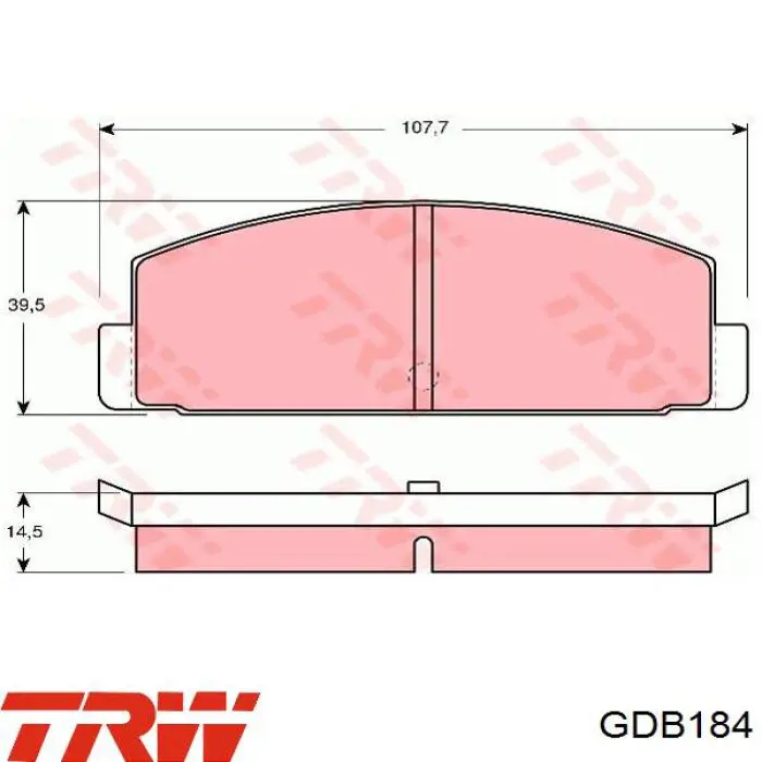 GDB184 TRW pastillas de freno traseras