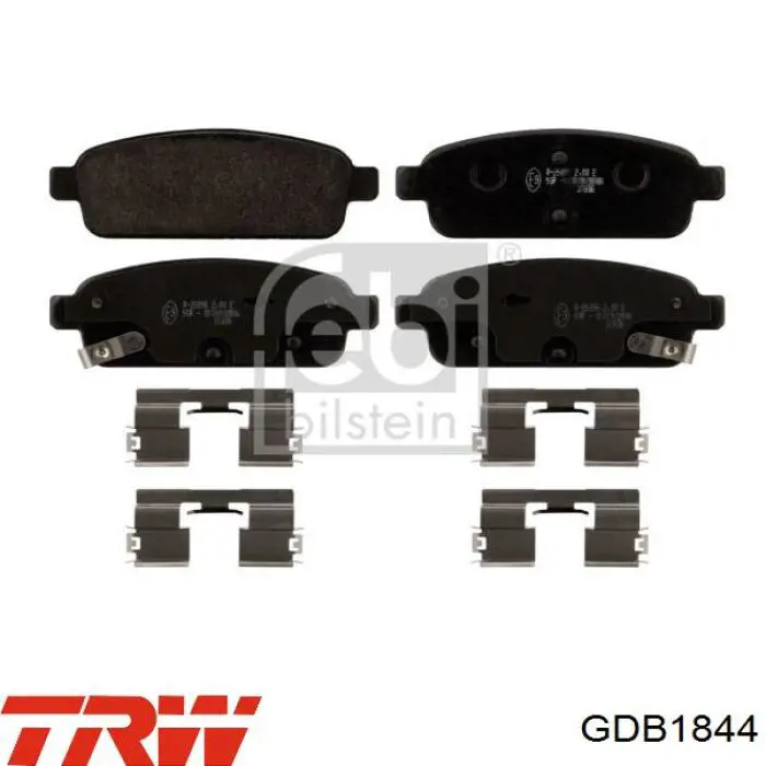 GDB1844 TRW Pastillas freno traseras