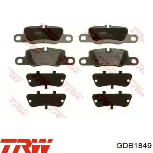Pastillas de freno traseras GDB1849 TRW