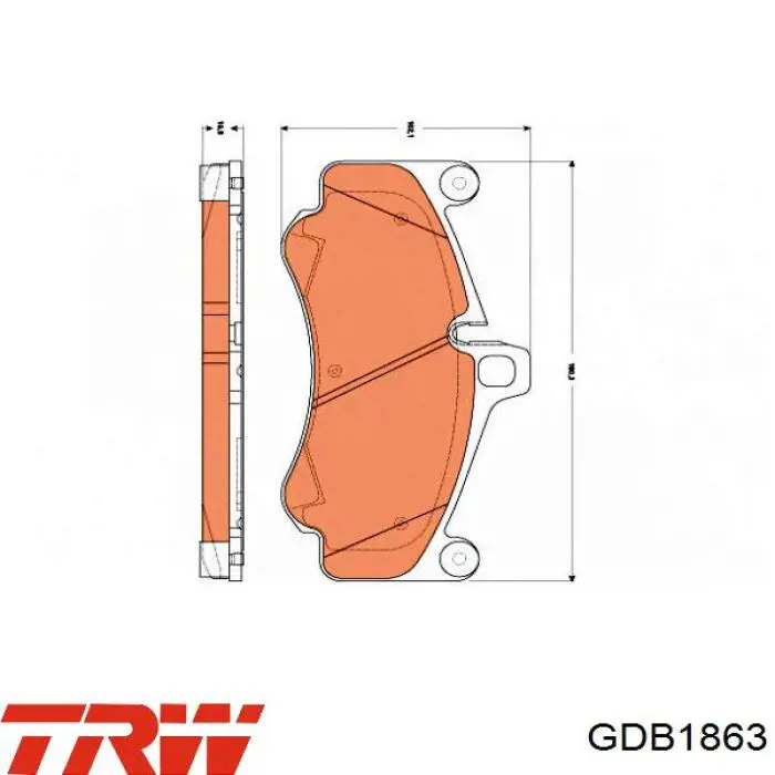 GDB1863 TRW pastillas de freno delanteras