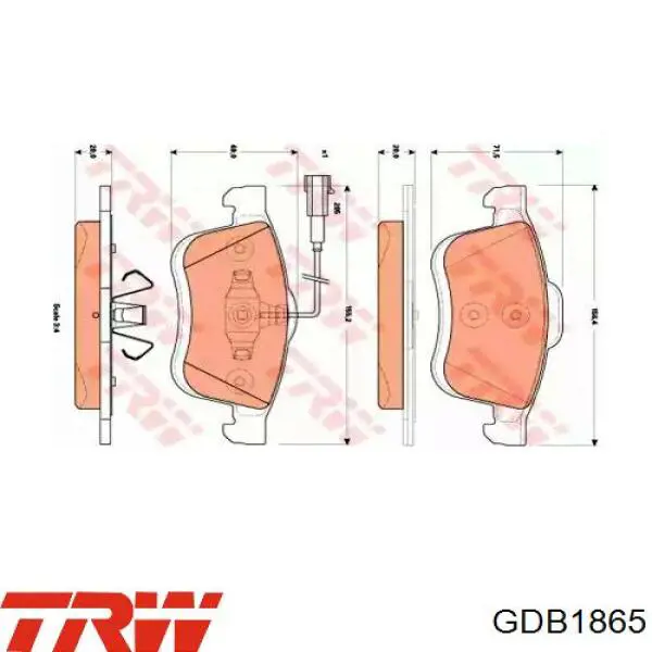 GDB1865 TRW pastillas de freno delanteras