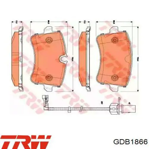 Comprar GDB1975 TRW Pastillas de freno traseras